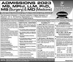 of karachi uok admission 2023