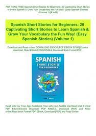 pdf read free spanish short stories for