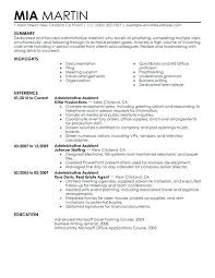 Resumes For Executive Assistants Executive Administrative Assistant