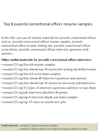 Top 8 Juvenile Correctional Officer Resume Samples