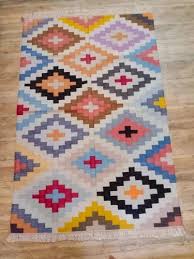woven cotton panja durries rug size