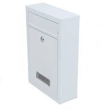 White Wall Mounted Post Letter Mail Box