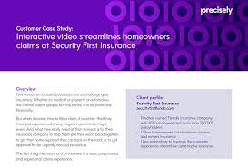 Before issuing policy forms in florida, security first is statutorily required to file all forms it intends to use with oir for approval. Security First Insurance Company Uses Video For Homeowner Claims