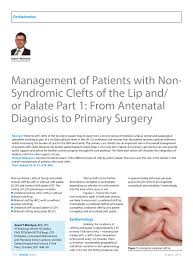 management of patients with cleft lip