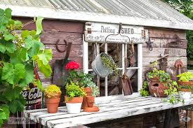 Rustic Shed Reveal With Potting Shed