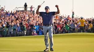 Phil mickelson holes a birdie putt and drops that left fist in tempered celebration as he makes his run up the leaderboard in a major. Pyjcekvs3j15pm