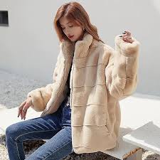 Premium Fashion Faux Fur Coat Women