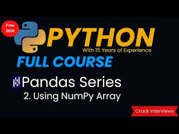 pandas series with numpy array in