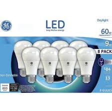Ge Led Daylight Bulb A19 60w A19 8 Pack Ge Led Light Bulb 2 Boxes 16 Bulbs Ebay
