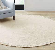 fringed braided round jute rug