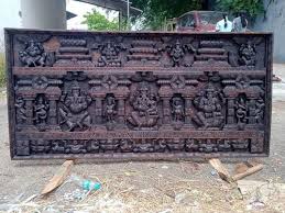 Hand Carved Wooden Wall Panel Ganeshji