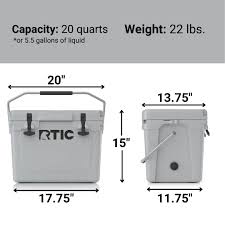 rtic hard cooler 20 qt ice chest with