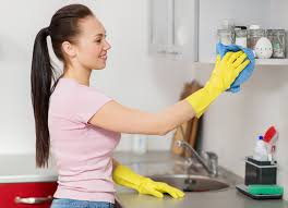 to clean grease from kitchen cabinets