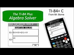 Algebra Solver On The Ti 84 Plus