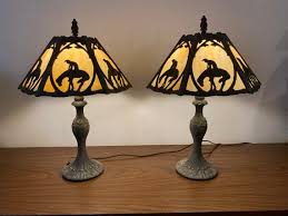 Six Panel End Of The Trail Table Lamps