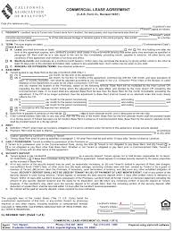 Commercial Lease Agreement Form California Association Of Realtors