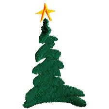 Simple Christmas Tree Embroidery Design