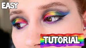 easy rainbow eye tutorial beginner