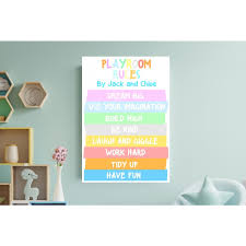 Play Room Rules Canvas