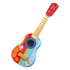 six strings wooden toy guitar