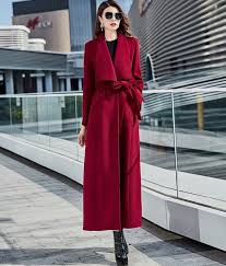 Long Wool Coat Wool Trench Coat For