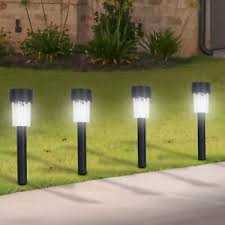 Led Deck Lights Garden Solar Stake Post Grass Outdoor Driveway Border Patio Lawn Ebay