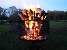 Outdoor Fire Pits Grate Wall Of Fire