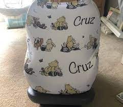 Personalized Car Seat Canopy Winnie The