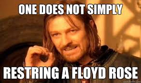 One Does Not Simply Restring a floyd rose &middot; One Does Not Simply Restring a floyd rose Boromir &middot; add your own caption. 246 shares - 607aaf06f808a925729095c662a9b89acc09983d503140eac26afd7cc1701e9b