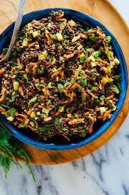 tangy lentil salad with dill