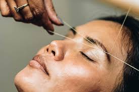 hair removal with eyebrow face threading