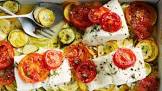 baked cod with summer squash