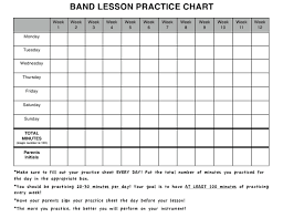 Band Lesson Practice Chart Template Download Printable Pdf