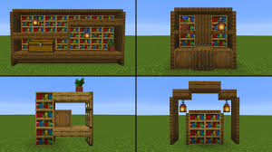 5 simple bookshelf designs in minecraft