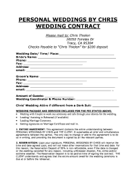 15 printable wedding contract pdf forms
