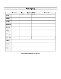 People Who Walk For Exercise Can Use This Form To Chart