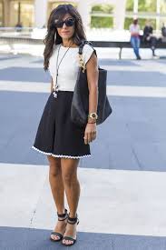 a simple black white outfit