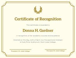 Examples Of Certificates Of Recognition Kubreeuforicco 281068574934