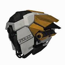 modelo 3d scifi police patrol spaceship