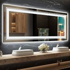 Snowdool 84x32 Led Bathroom Mirror With
