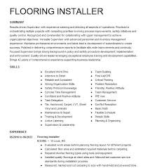 flooring installer resume exles