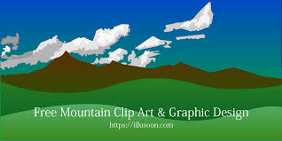 free mountain clip art graphic design