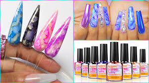 easy marble nail art step by step for