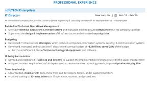 This page concentrates it resume samples and many other resumes in technological fields that were written for the blog. It Director Resume 2020 20 It Director Resume Samples Examples