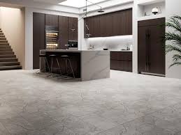 kitchen flooring with white cabinets