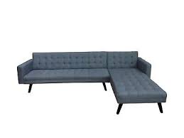 2 8m Linen Fabric 5 Seater Sofa Bed