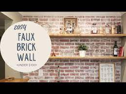Easy Diy Faux Brick Wall You