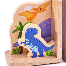 tidlo wooden dinosaur bookends wilko