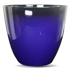 Blue Glazed Effect Plant Pot