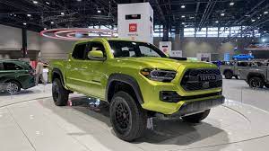 Inside, the latest 2022 toyota tacoma trd pro can bring in several enhancements. 2022 Toyota Tacoma Trd Pro Arrives In Chicago With Electric Lime Green Exterior Autoevolution